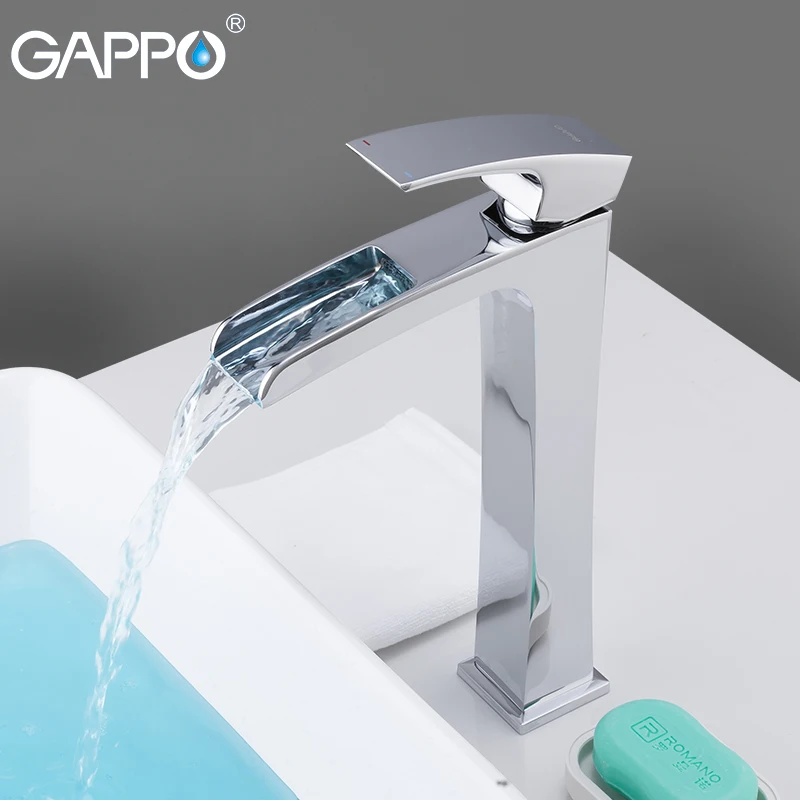GAPPO Basin Faucets chrome basin mixer bathroom faucet tap waterfall faucet water tap single handle brass tap faucet torneira