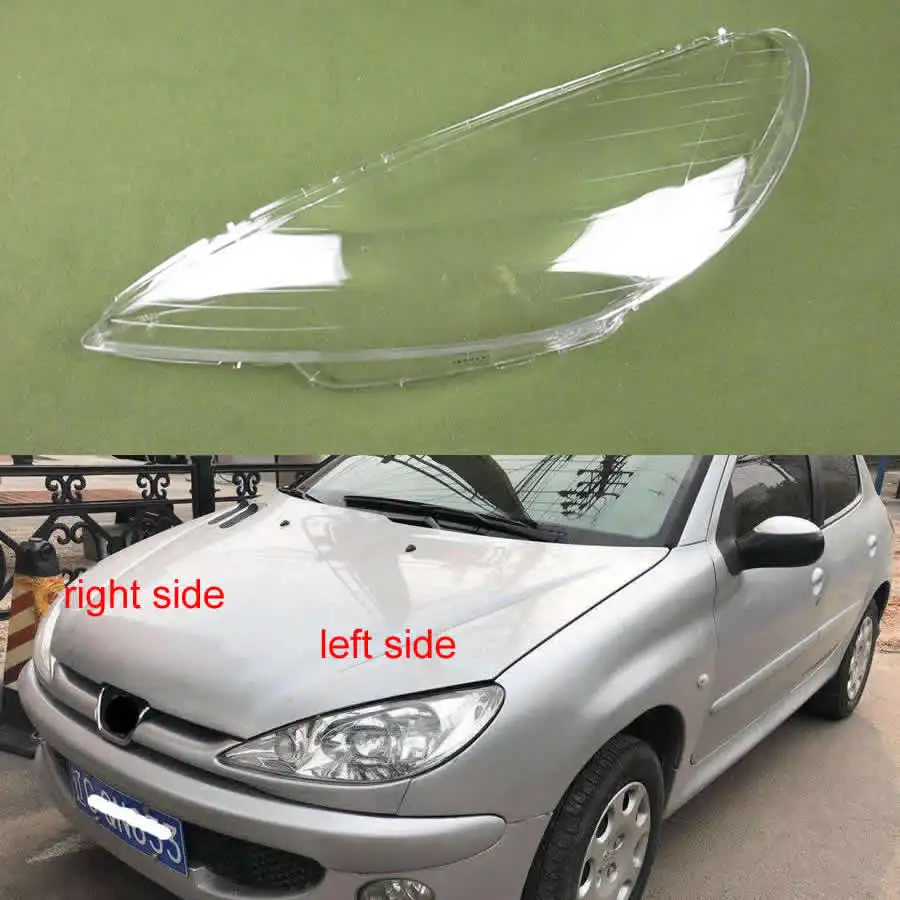For Peugeot 206 2004 2005 2006 2007 2008 Lampshade Headlamp Cover Transparent Lampshade Headlight Cover Shell Mask Hardened|Shell| - Aliexpress