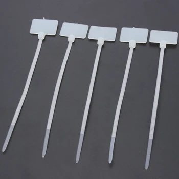 

250pcs Nylon Anti-rust Self-locking Fixed Loop Tools Multifunction 4x150mm Acid-resistance With Marking Tag Zip Cable Tie
