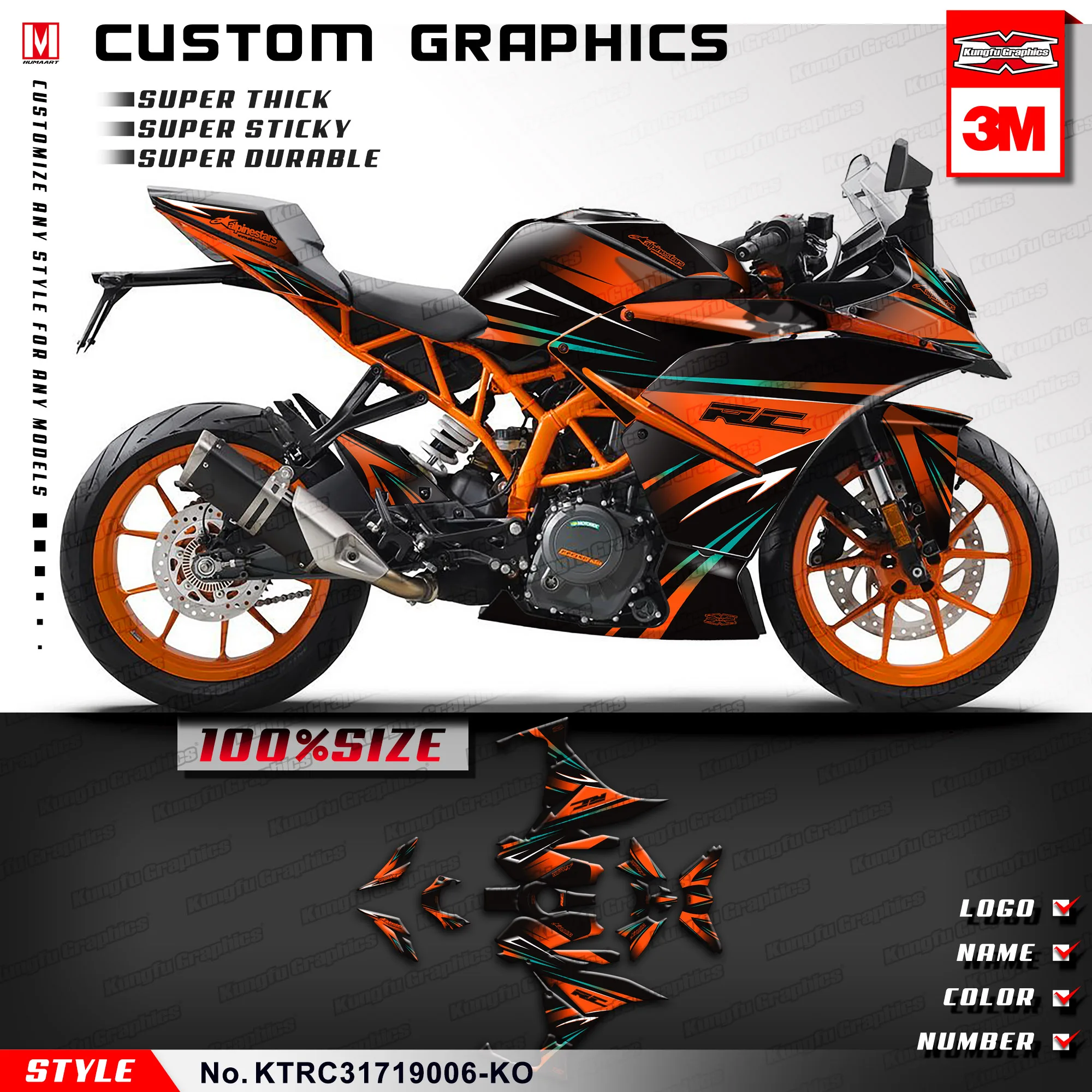 KUNGFU GRAPHICS Adhesive Stickers Kit 