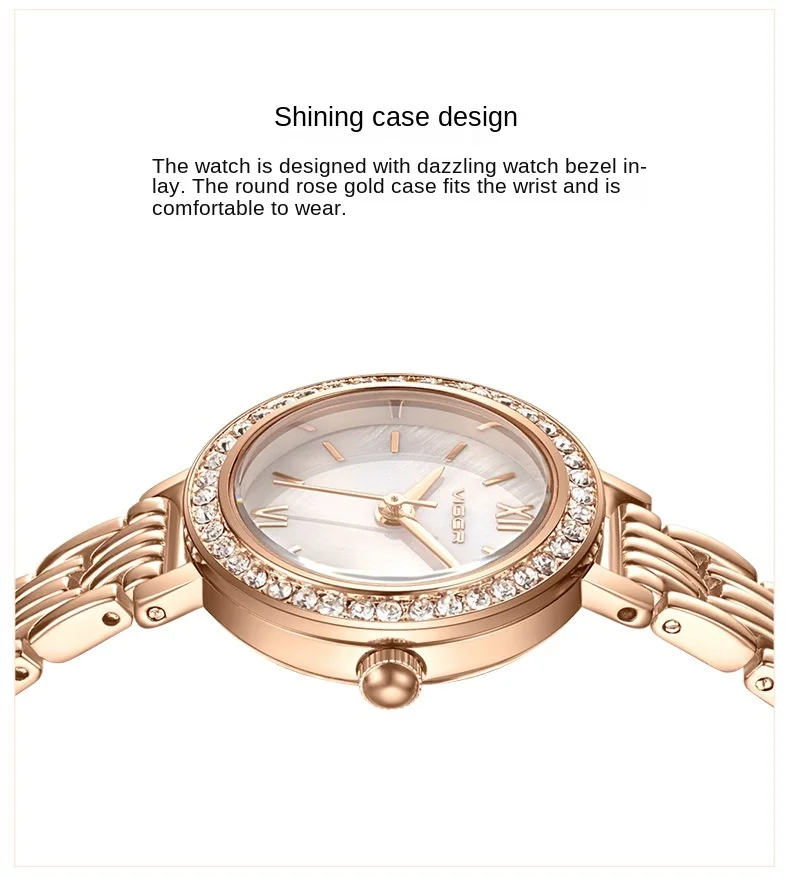 Fashion Trend Women's Watch Waterproof Quartz Bracelet Watch Student Diamond Inlaid Watch