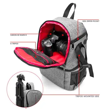 

Multi-functional Waterproof Camera Bag Backpack Large Capacity DSLR Photo Camera Oxford Fabric Shoulders Backpack SLR Case Bag