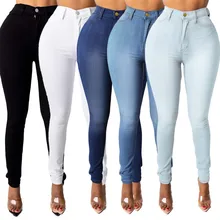 High Waist Jeans Pencil Stretch Trousers 2021 Autumn Women's Bodycon Jeans