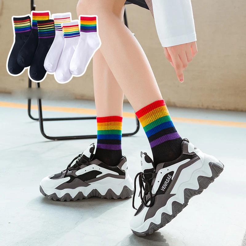 

Women Cotton Short Striped Socks Fashion Female Lady Comfortable Tube Sox Spring Autumn Winter Warm Chaussette Femme Chirstmas