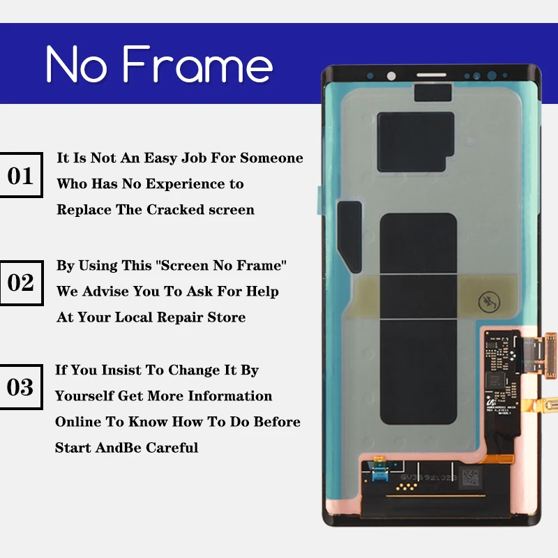 ЖК дисплей 6 4 ''AMOLED с рамкой для SAMSUNG Galaxy Note 9 Note9 N960F|Экраны мобильных телефонов| |