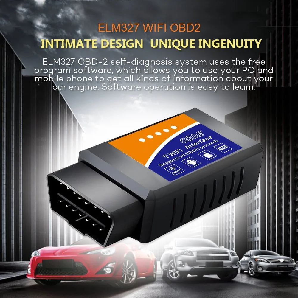 Автомобильный Wi Fi OBD2 считыватель кодов автомобиля elm327 беспроводной OBD сканер