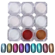 Nails Art Dip порошок для ногтей Блеск для ногтей голографический лак для маникюра сухой хромовый пигмент погружающийся порошок UW002