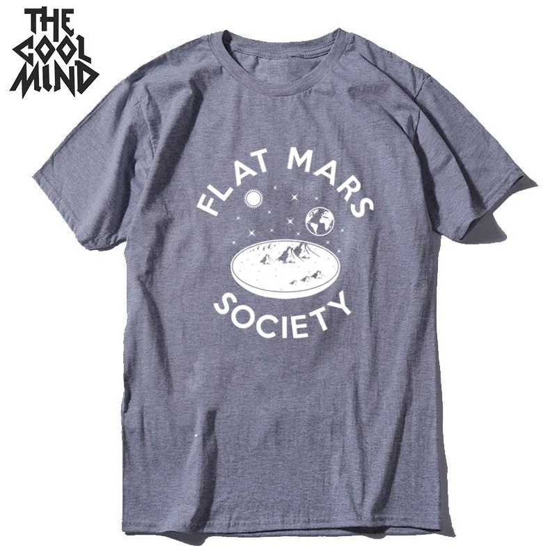 COOLMIND хлопок, летняя свободная Мужская футболка с коротким рукавом, повседневная мужская футболка с космическим принтом, крутая футболка с круглым вырезом, Мужская футболка - Цвет: mo0156CM-DG