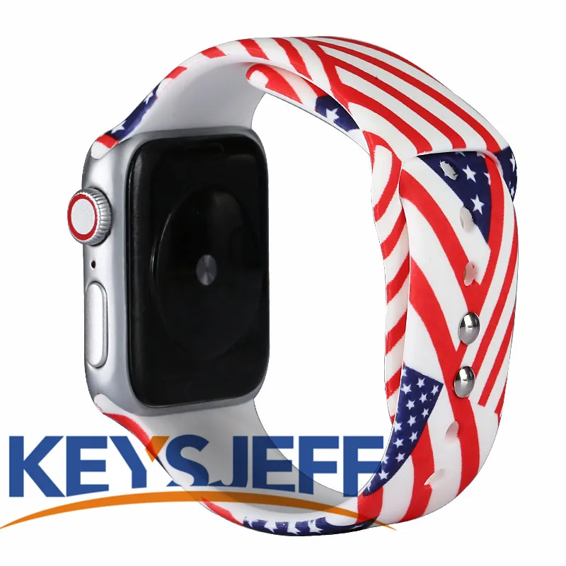 8 Совместимость с наручных часов Apple Watch 38 мм 40 мм 42 44 мм неувядающий с печатным рисунком для девочек; мини-юбка для наручных часов iWatch, ремешок Series 5/4/3 81023 - Цвет ремешка: 8