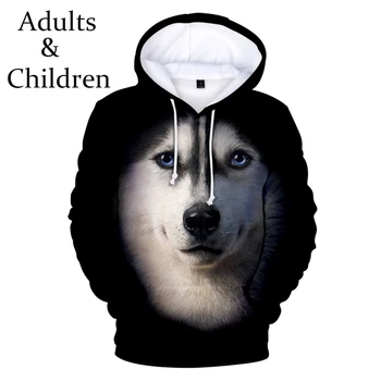 

New Animal Wolf 3D Hoodies Men Women Sweatshirts Harajuku Kids Hoodie Casual Print Wolf Autumnbboys girls black pullovers Hooded