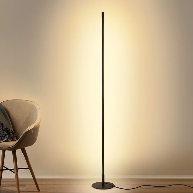 

Nordic led Aluminum Floor Lamp Modern Minimalist Home Standing Light Bedroom Bedside Lamp Living Room Decorative Floor Lights