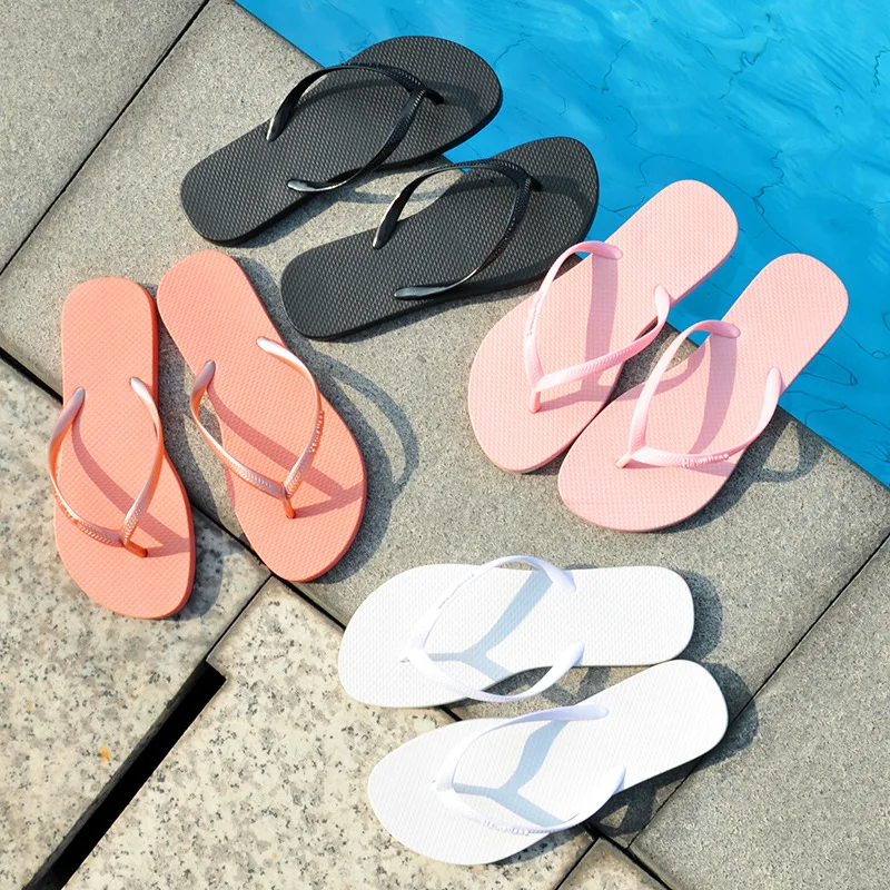 

Flip-flops Women's Outer Wear Summer Online Celebrity Flip-flop Sandals Anti-slip Black Flat Beach Split Toe Slipper