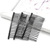 10pcs/lot Black Iron Silver Color 7.5 * 3.6cm 20 Teeth DIY Hair Accessories Hair Supplies Steel Plate Inserted Comb Hair Comb ► Photo 3/6