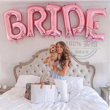 

Rose Gold Bride To Be Letter Foil Balloon Wedding Decoration Baby Shower Valentine's Party Bride Alphabet Balaos Decor Supplies