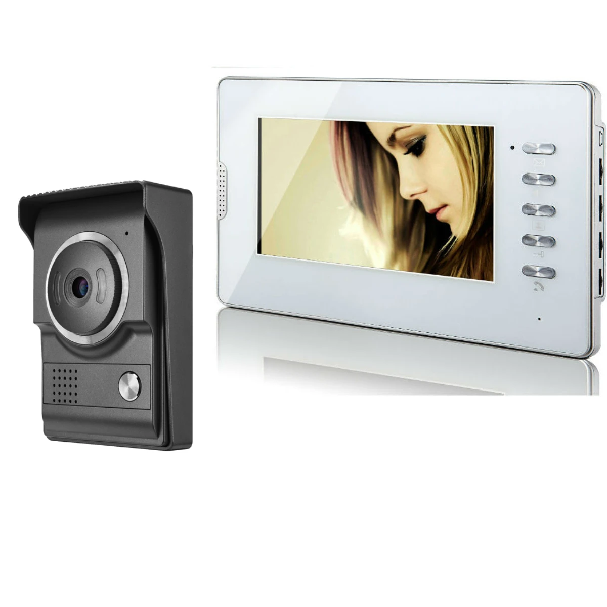 7" LCD Wired Video Door Phone Doorbell Intercom System IR Night Vision 2 Monitor 