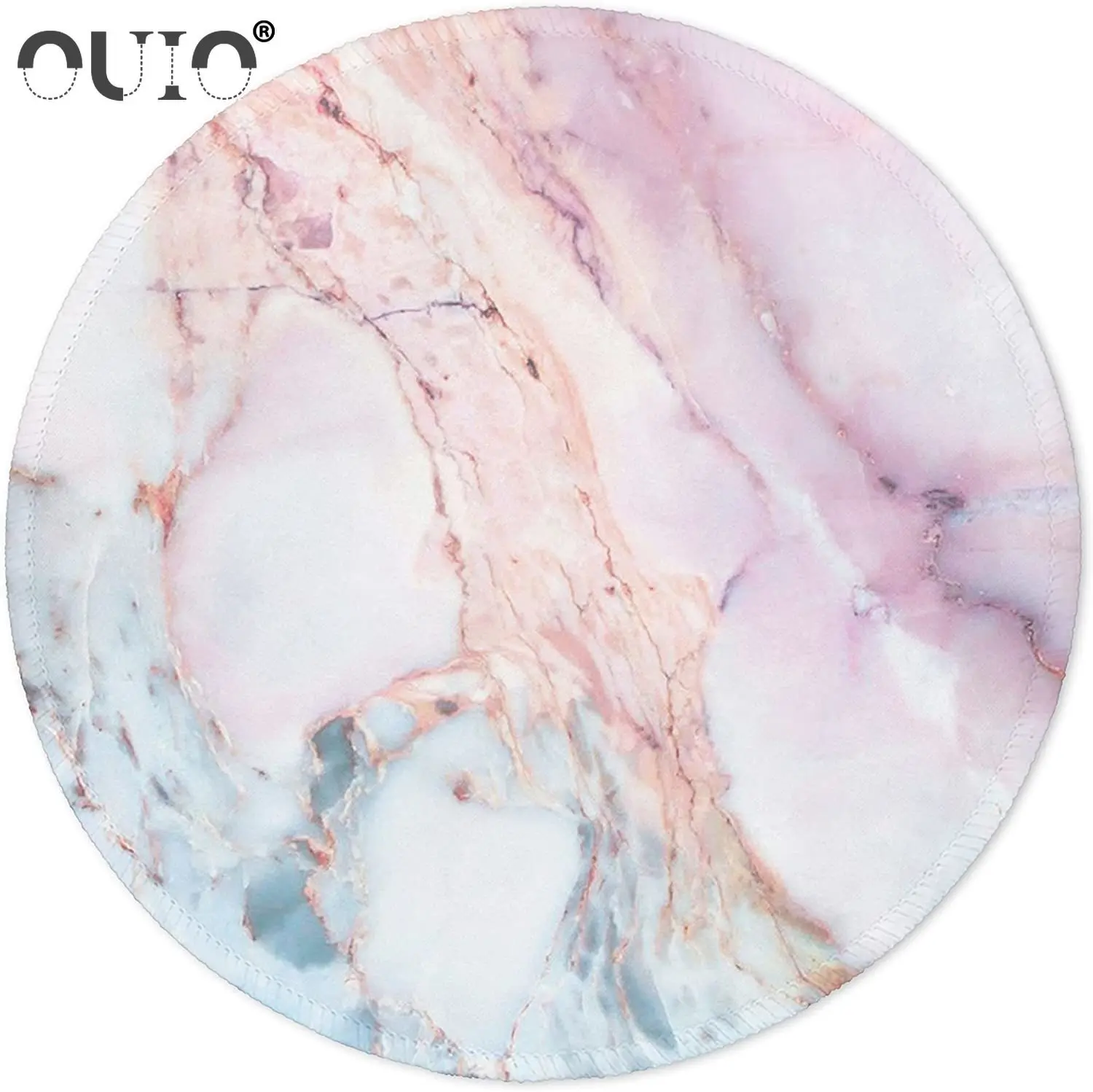 Marble Round Mouse Pad Pink Custom Texture Washable Non-slip Rubber Base Small 200X200X2MM | Компьютеры и офис