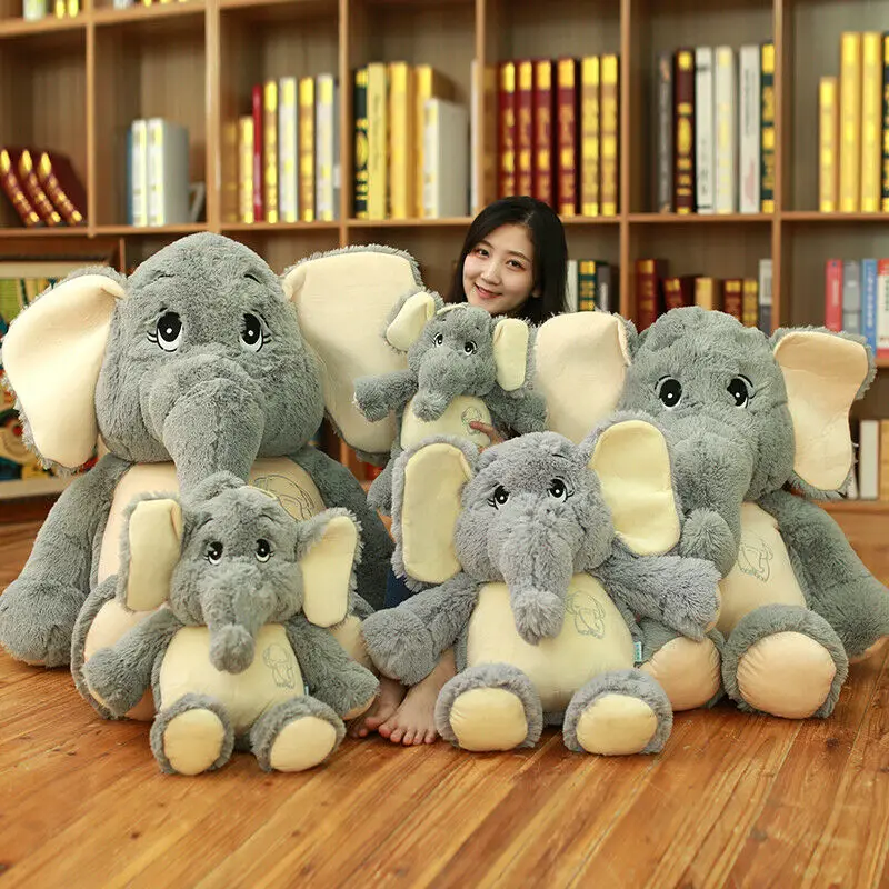 Big Elephant Plush Toy Christmas Present High Quality Giant Stuffed Soft Doll Kawaii Plush