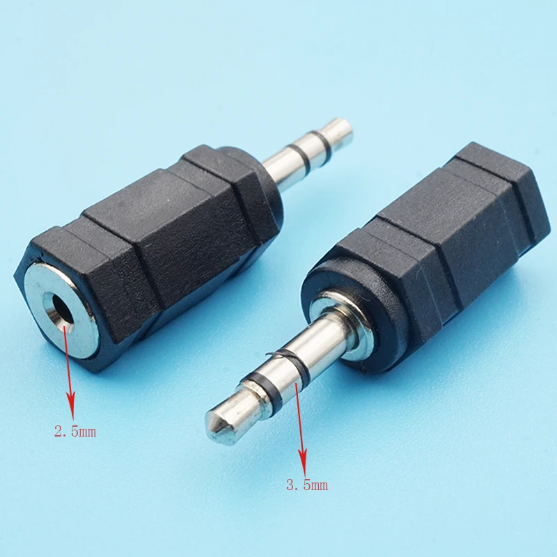 50pcs 3 5mm Dual Stereo Male To 2 5mm Female 2 5 To 3 5 Mono Audio Plug Connector For Earphone Converter Headphone Adapter Jack