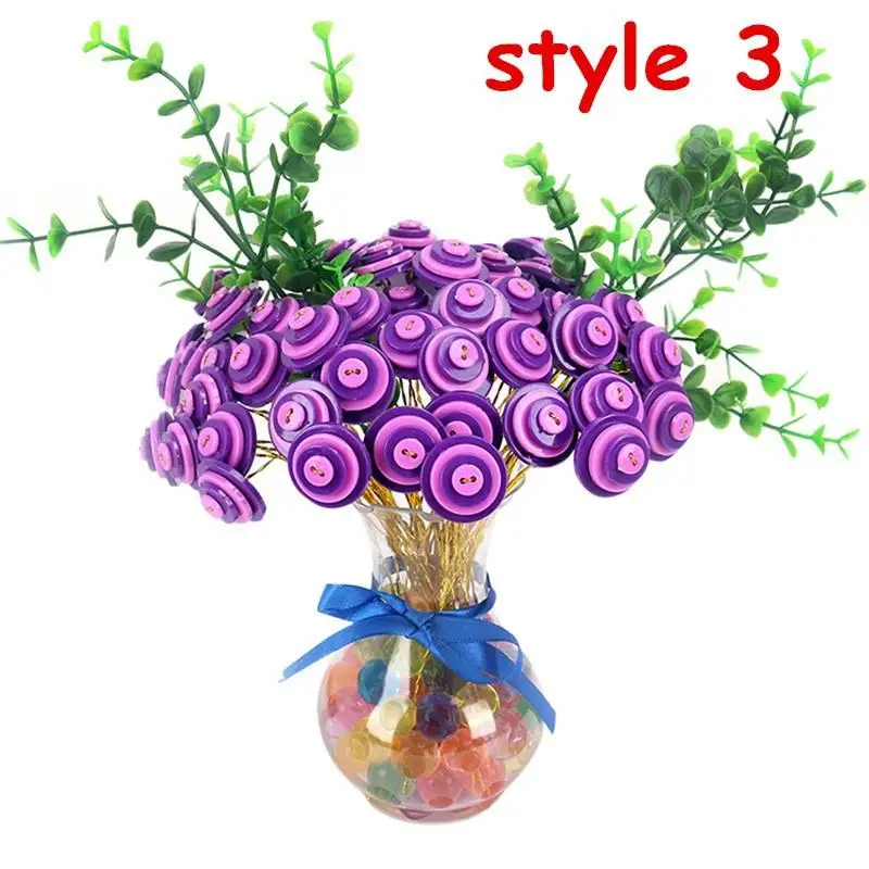 

AsyPets Kindergarten Children Creative Handmade DIY Plastic Buttons Bouquet Intelligent Toy