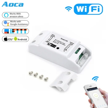 

DIY WiFi Smart Light Switch Universal Breaker Timer Smart Switch Life APP Wireless Remote Control Works with Alexa Google Home