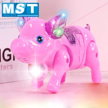 Baby Toy Electric Luminous Music Walking Simulation Animal Pig  Electronic Pets Robot Kids Early Educational Toy 1
