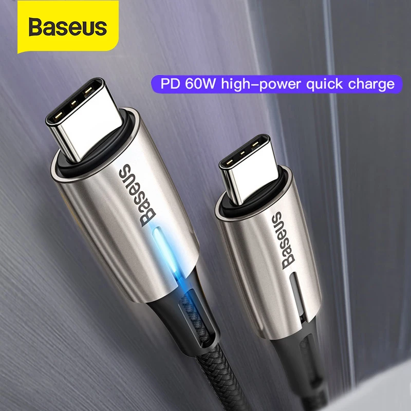 Кабель зарядный Baseus USB Type-C с индикатором PD 2 0 | Мобильные телефоны и аксессуары