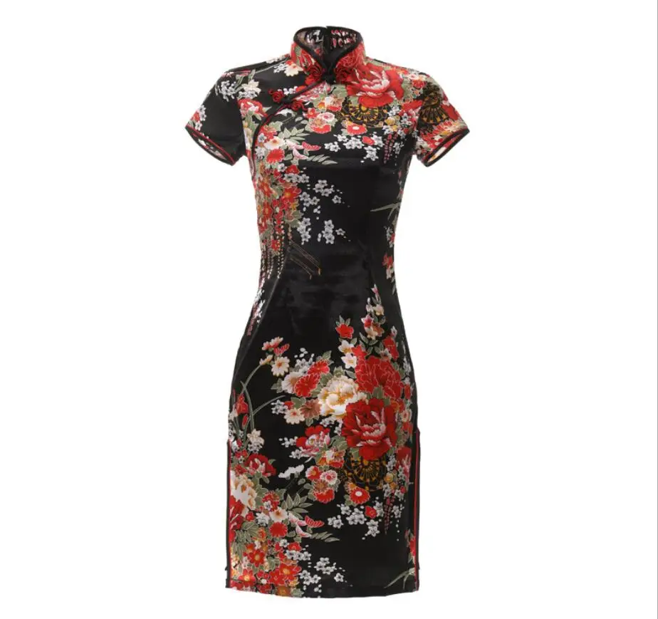 Elegant Slim Plus Size Qipao 2020 New Chinese Female Rayon Dress Mandarin Collar Vintage Cheongsam Split S-3XL 4XL 5XL 6XL | Тематическая