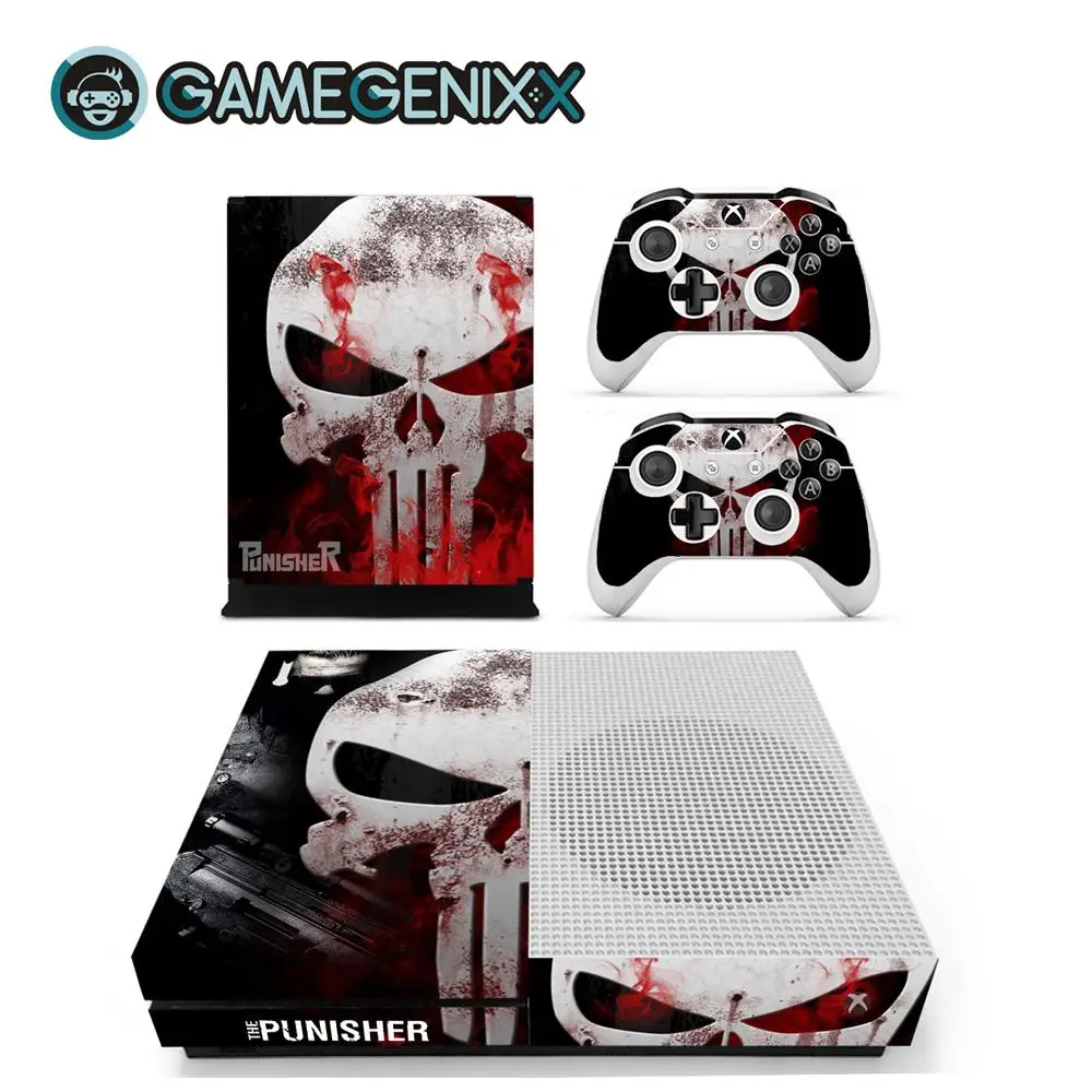 Защитная Наклейка на кожу GAMEGENIXX для Xbox One Slim Console и 2 контроллера-Каратель