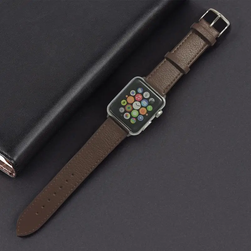Привлекательный дизайн кожаный ремешок для Apple Watch 42 мм 38 40 44 iWatch Band серии 4 3 2 1 5 |