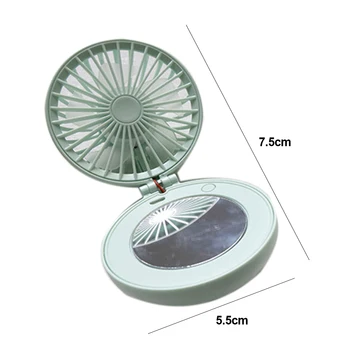 

New Shell Shape Mini USB Rechargeable Handheld Summer Cooling Fan with Makeup Mirror