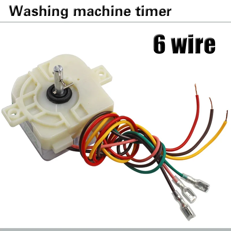 6-Wire Washing Machine Timer 90 Degree Central Hole Distance 68mm Switch Shaft