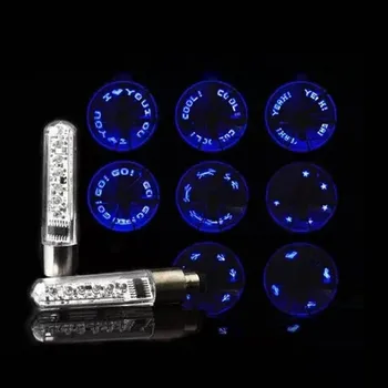 

Bike Wheel Lights Bicycle Spoke Light 7-LED 10 Changes Letters Patterns Rim Tire Nozzle Lamp Lights Mountain Road BMX Hybrid