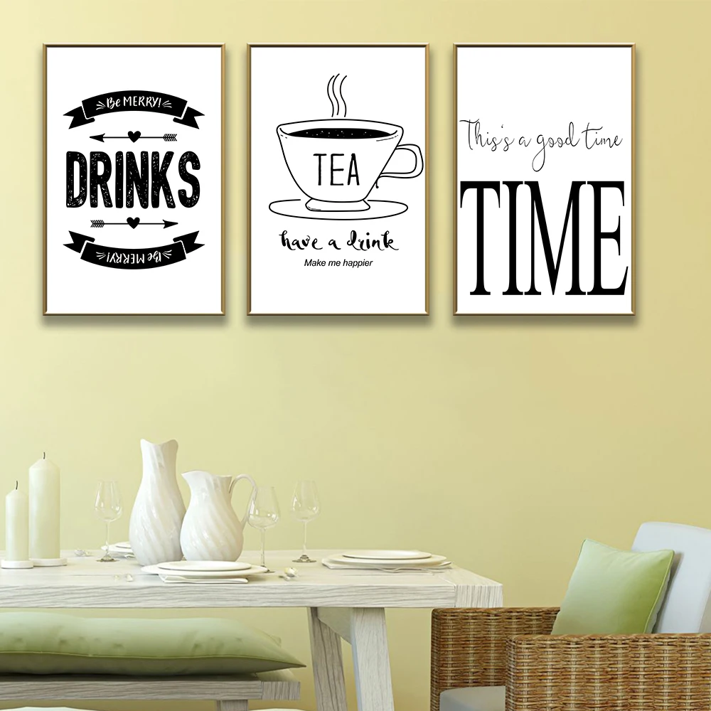 Exquisite Letter Posters And Prints Wall Art Canvas Painting Paomtomg For Office Decor Decoration Maison | Дом и сад