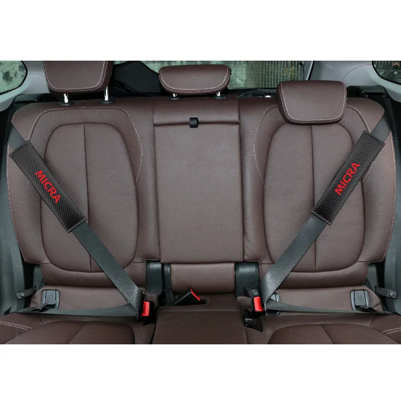 1 пара чехлов для автомобильных ремней безопасности для Nissan Micra, автомобильная Наплечная Накладка для грузовика/сиденье для внедорожника, чехол для ремня из искусственной кожи