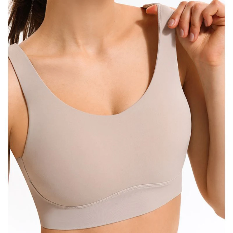 High Impact Seamless Sports Bra Push Up Support Tank Top Exercise