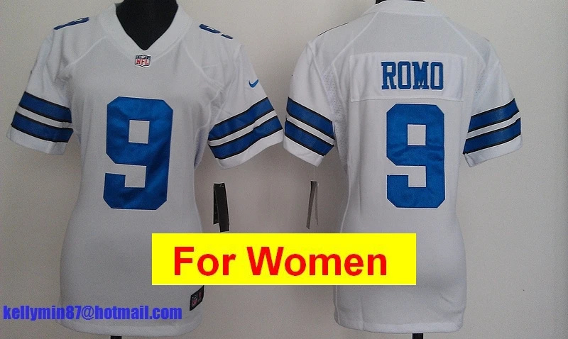 Синий Stitiched, Dallas s, Tony Romo, Emmitt Smith, Cole besley, Sean Lee, Jason Witten, Ezekiel Elliott, для женщин Джерси - Цвет: Синий