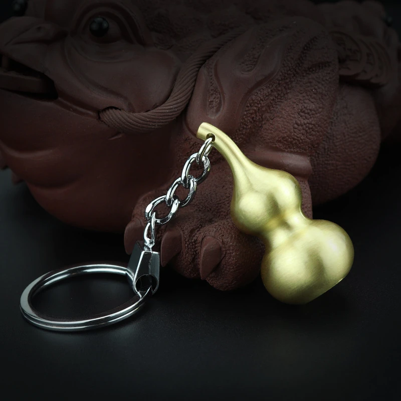 Lucky Golden Gourd брелок, подвеска для машины брелок из цинкового сплава хорошие пожелания Тыква ключ кулон для Honda H-RV Lexus nx200t KIA forte