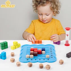 Lógica de pensamento jogo quebra cabeças brinquedo novo geométrico jigsaw crianças homeschool suprimentos montessori educacional brinquedos de madeira crianças presente