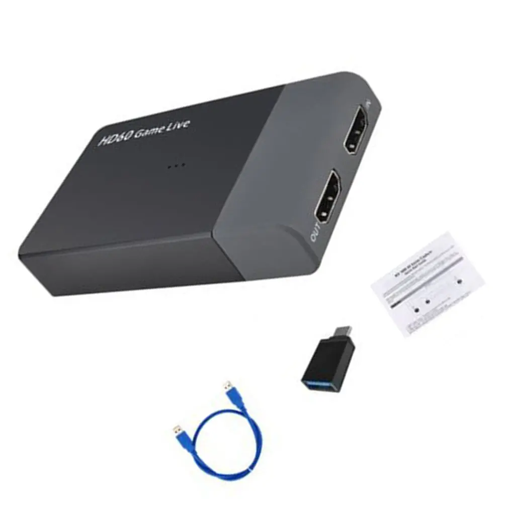 

261M USB 3.0 HD60 Video game Capture 4K 1080P Game Live Streaming Video Converter Support 4K Video for XBOX One PS4 Camera