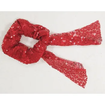 

Women's coor coor sequins made of red coor. Ponytail with elastic rubber and lazada trim long, all red and sequin