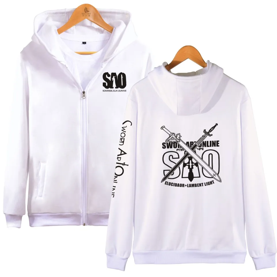 Толстовка с изображением меча онлайн японские горячие толстовки из аниме Сан Kirito