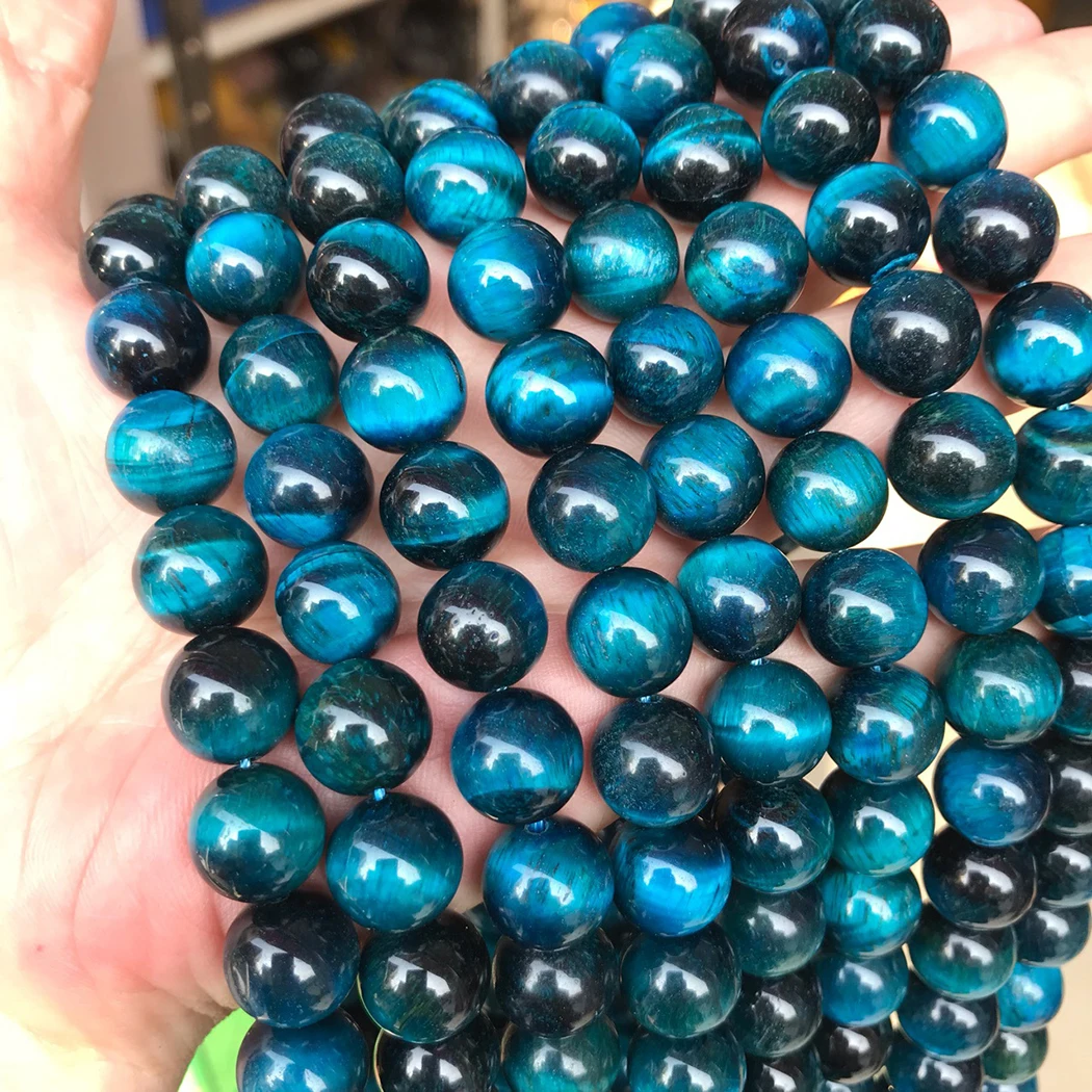 Натуральный тигровый глаз 4-12 мм круглые бусины из драгоценных камней для изготовления ювелирных изделий из стерлингового серебра 925 пробы ожерелье браслет 15 дюймов ICNWAY