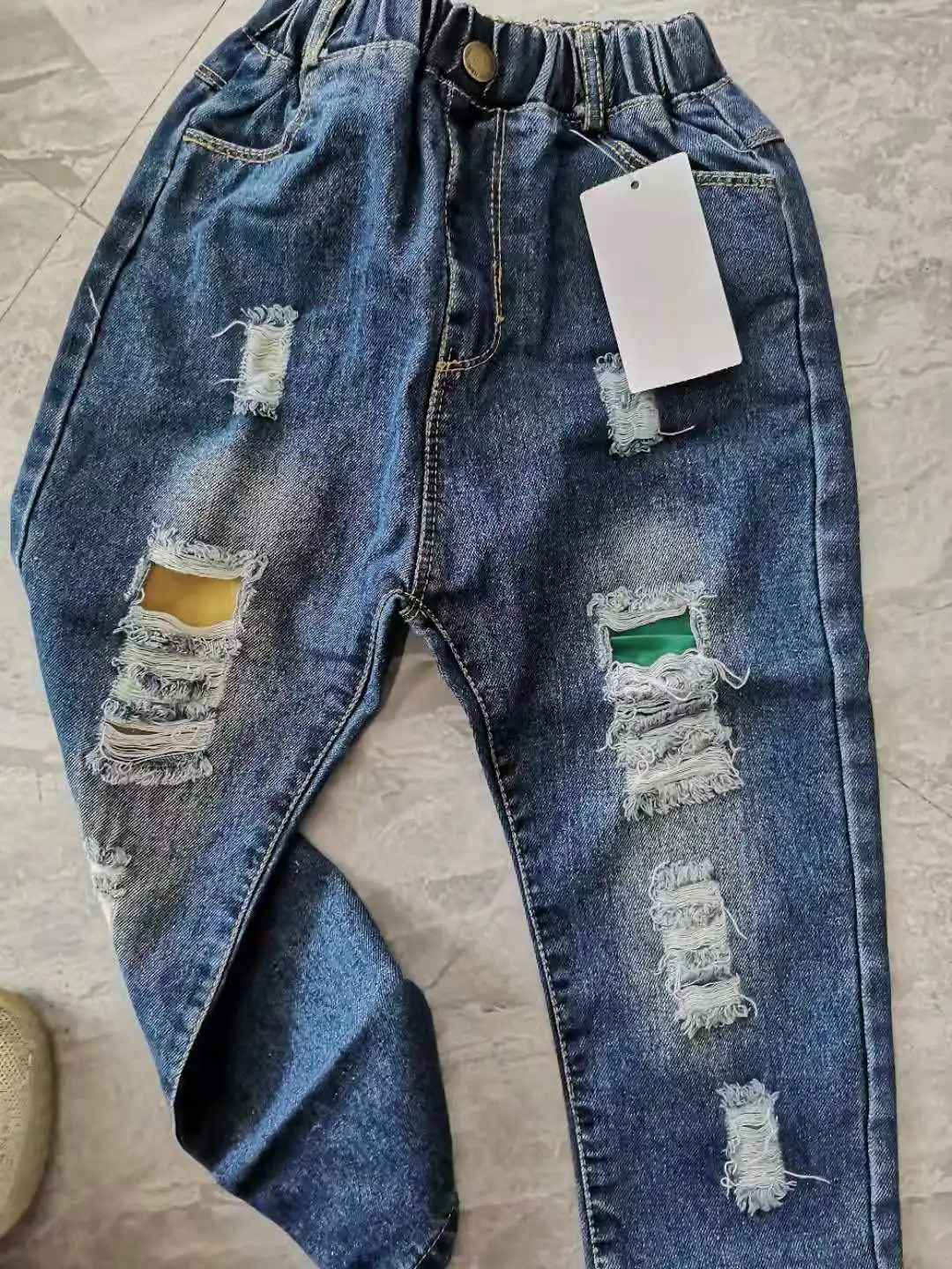 Kids Pants Boys Jeans Kids Boys Jeans Fashion Clothes Ripped pants Denim Clothing Children Baby Boy Popular Cowboy Long Trousers AS23