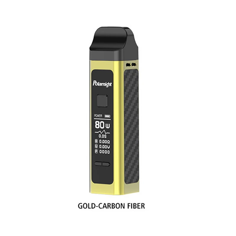 G-taste Polarnight TASTE KING RPM 80W Pod Kit 1500mAh Встроенный аккумулятор с емкостью 4,0 мл и 3,5 мл pod электронная сигарета Vape Kit - Цвет: gold carbon fiber