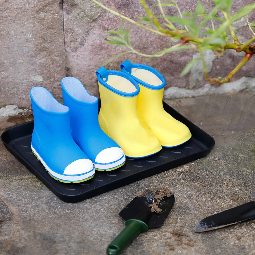 High Quality Mat Tray Black Boot Mat Tray Shoe Tray Boot Drying Mat Dirt Rug Dog Water Litter Box Ray Household Multi-Purpose