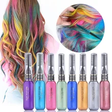 8 цветов/набор одноразовая крем-краска для волос, временная Нетоксичная тушь для волос DIY цвета, моющаяся одноразовая краска для волос, цветные карандаши для макияжа, вечерние