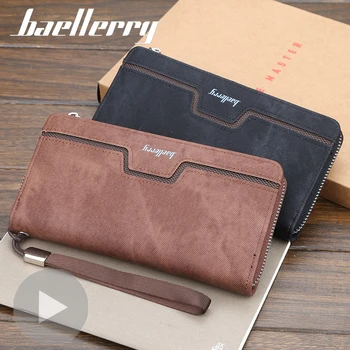 

Baellerry Long Wallet For Men Money Bag Clutch Card Coin Holder Pouch Big Male Purse Cuzdan Boy Wristlet Walet Vallet Portomonee