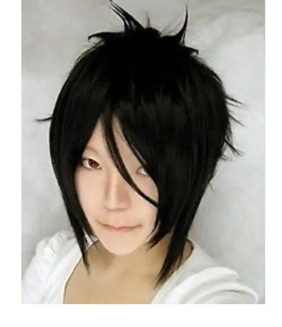 ER859 Hot heat resistant AA Party hair>>New Short black Cosplay Party Wig