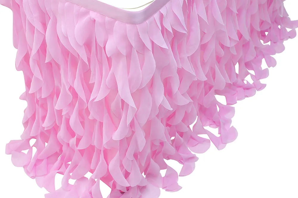 Вьющиеся сплайсированные радужные юбки для стола волнистые тюлевые Свадебные украшения первый Британский Русалка Вечерние скатерти Плетеный Рождественский Декор