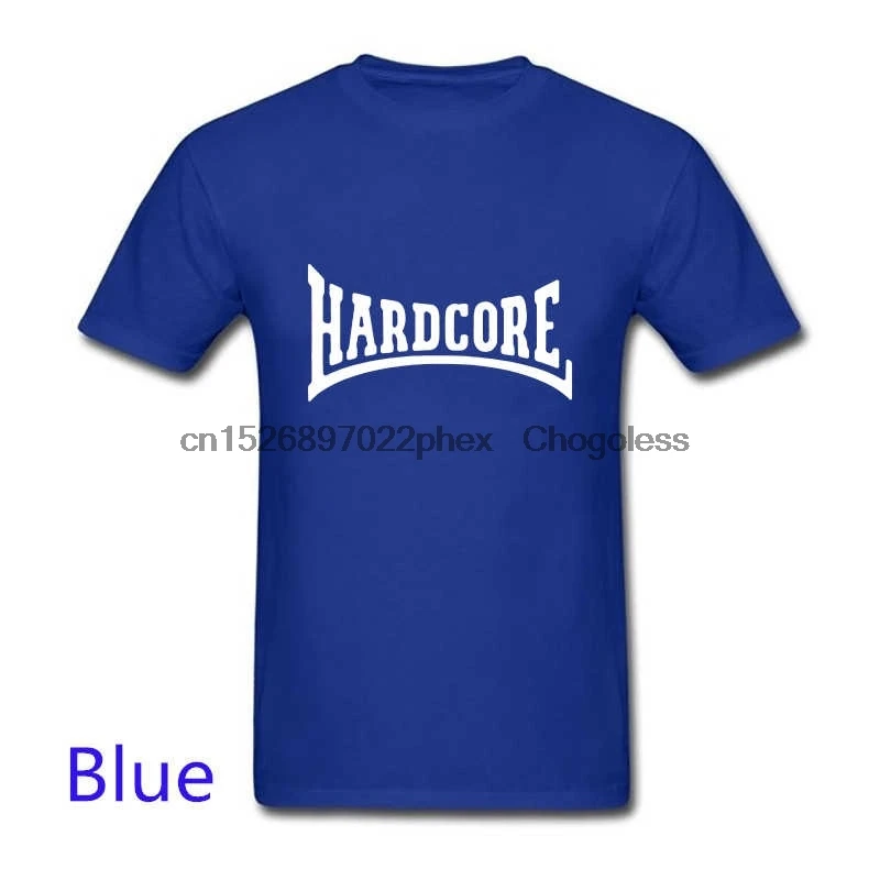 Футболка с логотипом HARDCORE 10 цветов Классическая футболка FitCrew NeckStretchSuper Soft